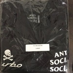 Anti social social club 911 Black tee